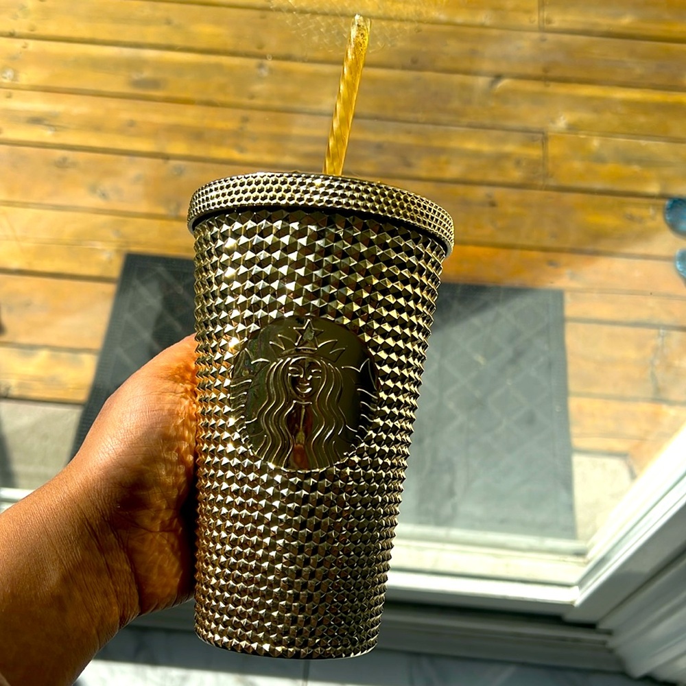 Starbucks mini gold cup with straw - Picture 1 of 2
